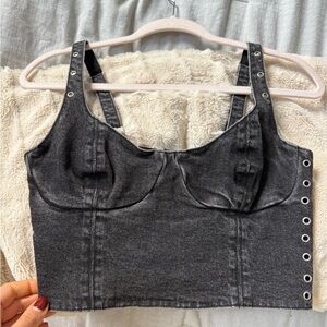 Denim Gray Women's Designer Japanese Top